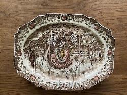 Johnson Bros His Majesty England Turkey Platter Serving Plate 16x20 Oval EUC