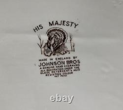 Johnson Bros His Majesty England Turkey Platter Serving Plate 16x20 Oval EUC