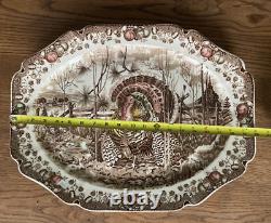 Johnson Bros His Majesty England Turkey Platter Serving Plate 16x20 Oval EUC