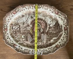 Johnson Bros His Majesty England Turkey Platter Serving Plate 16x20 Oval EUC