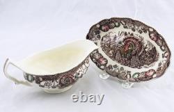 Johnson Bros His Majesty Gravy Boat & Underplate England Mint