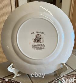 Johnson Bros His Majesty Set/3 Wild Turkey Thanksgiving Dinner Plates England