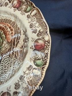 Johnson Bros His Majesty Turkey Dinner Plates Vintage Set of 6 Made in England