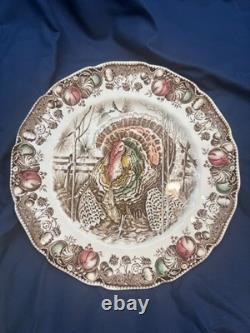 Johnson Bros His Majesty Turkey Dinner Plates Vintage Set of 6 Made in England