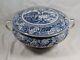 Johnson Bros Historic America Blue Transfer Ware Soup Tureen View Of Boston