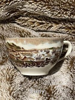 Johnson Bros Historic America Brown And Multi Colored Dinnerware Set