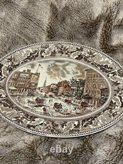 Johnson Bros Historic America Brown And Multi Colored Dinnerware Set