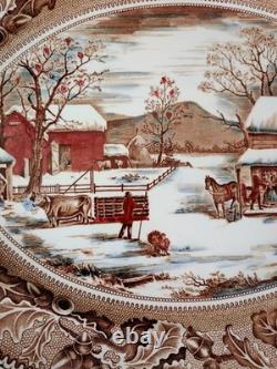 Johnson Bros Historic America'Home for Thanksgiving' Large 20 Turkey platter