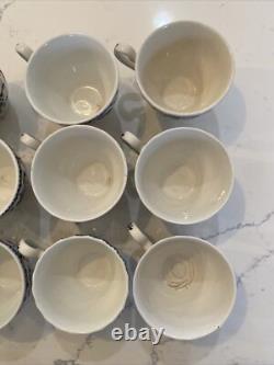 Johnson Bros Indies Blue England Ironstone Tea Cups Creamer Sugar Bowl 36 Pieces