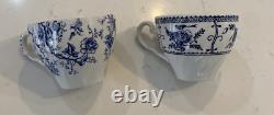 Johnson Bros Indies Blue England Ironstone Tea Cups Creamer Sugar Bowl 36 Pieces