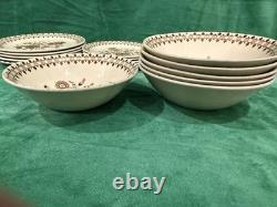 Johnson Bros Jamestown Brown Old Granite 24pc Dinnerware Set England Vintage