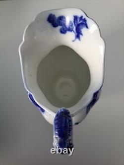 Johnson Bros Kenworth Flow Blue Pitcher Antique Victorian English 1890- 1910