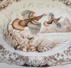 Johnson Bros Large 20 WILD TURKEYS Serving Platter Windsorware Oval/Rectangle