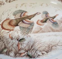 Johnson Bros Large 20 WILD TURKEYS Serving Platter Windsorware Oval/Rectangle