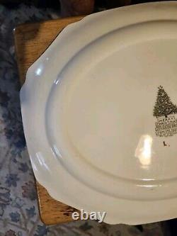 Johnson Bros Merry Christmas 17.5 Oval Serving Platter Made In England Mint Con