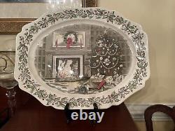 Johnson Bros Merry Christmas 20.5 Serving Platter Made In England