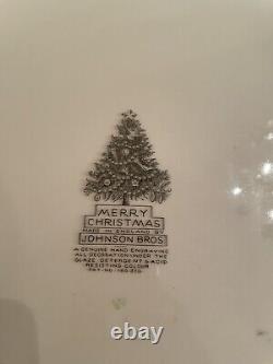 Johnson Bros Merry Christmas 20.5 Serving Platter Made In England