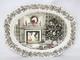 Johnson Bros Merry Christmas Fireplace Tree Oval Platter England Holiday 20 Exc