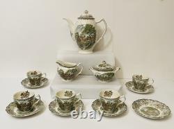 Johnson Bros. Mill Stream 16 Pc. Coffee Set Pot Sugar Creamer Cup Sets & Lids