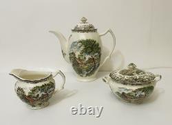 Johnson Bros. Mill Stream 16 Pc. Coffee Set Pot Sugar Creamer Cup Sets & Lids