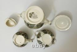 Johnson Bros. Mill Stream 16 Pc. Coffee Set Pot Sugar Creamer Cup Sets & Lids