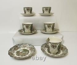 Johnson Bros. Mill Stream 16 Pc. Coffee Set Pot Sugar Creamer Cup Sets & Lids