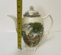 Johnson Bros. Mill Stream 16 Pc. Coffee Set Pot Sugar Creamer Cup Sets & Lids