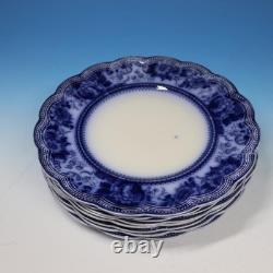 Johnson Bros Montana Flow Blue 8 Dinner Plates 10 inches