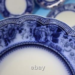 Johnson Bros Montana Flow Blue 8 Dinner Plates 10 inches