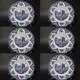 Johnson Bros Old Britain Castle Rare Service 6 Dinner Plates Semi Porcelain Blue
