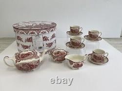 Johnson Bros Old Britain Castles 13 Pc Tea Set Teapot/Cream Sugar/Cups/Saucers