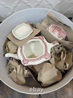 Johnson Bros Old Britain Castles 13 Pc Tea Set Teapot/Cream Sugar/Cups/Saucers