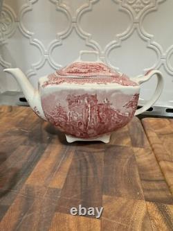 Johnson Bros Old Britain Castles 13 Pc Tea Set Teapot/Cream Sugar/Cups/Saucers