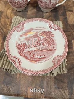 Johnson Bros Old Britain Castles 13 Pc Tea Set Teapot/Cream Sugar/Cups/Saucers