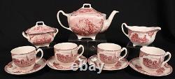 Johnson Bros Old Britain Castles 13 Pc Tea Set With Box =