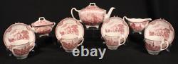 Johnson Bros Old Britain Castles 13 Pc Tea Set With Box =