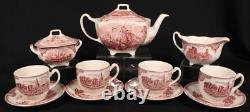 Johnson Bros Old Britain Castles 13 Pc Tea Set With Box =