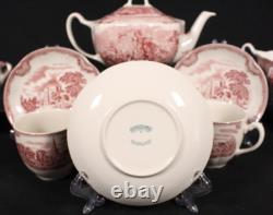 Johnson Bros Old Britain Castles 13 Pc Tea Set With Box =