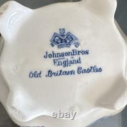 Johnson Bros Old Britain Castles Blue White 5pc Tea Set Teapot Creamer