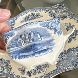 Johnson Bros Old Britain Castles Blue White 5pc Tea Set Teapot Creamer