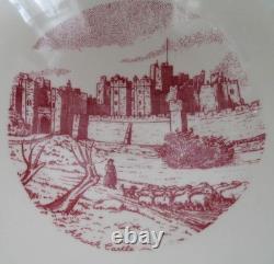Johnson Bros. Old Britain Castles Chip & Dip Serving Platter Pink
