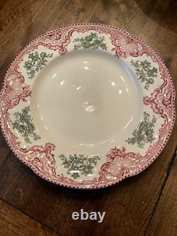 Johnson Bros Old Britain Castles Christmas Accent Dinner Plate Set of 4 RARE