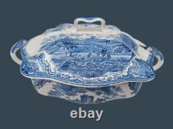 Johnson Bros Old Britain Castles Large Soup Tureen Blue Transferware