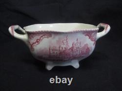 Johnson Bros Old Britain Castles PINK Double Handle Sugar Earthenware