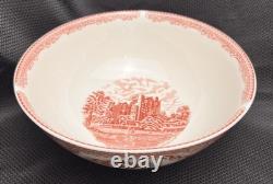 Johnson Bros Old Britain Castles PINK Large SALAD SERVING Bowl 10