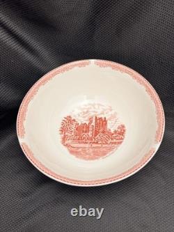Johnson Bros Old Britain Castles PINK Large SALAD SERVING Bowl 10