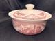 Johnson Bros Old Britain Castles Pink Round Covered Casserole Baking Dish Bowl