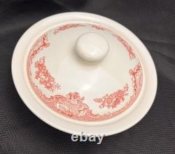 Johnson Bros Old Britain Castles PINK Round Covered Casserole Baking DISH Bowl