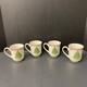 Johnson Bros Old Britain Castles Pink Christmas 4 Mugs Green Tree Nos