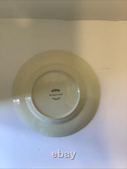 Johnson Bros Old Britain Castles Pink Christmas Dinner Plate Green Tree 10.5
